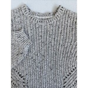 O'Neill Men's Medium Cream Black‎ Chunky Knit Long Sleeve Lightweight Sweater